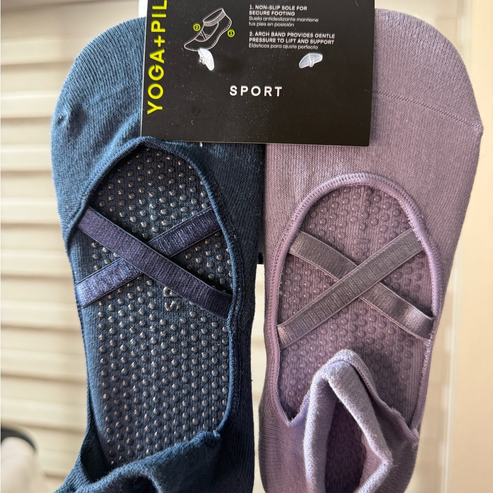 Non-Slip Socks - Blue and Purple